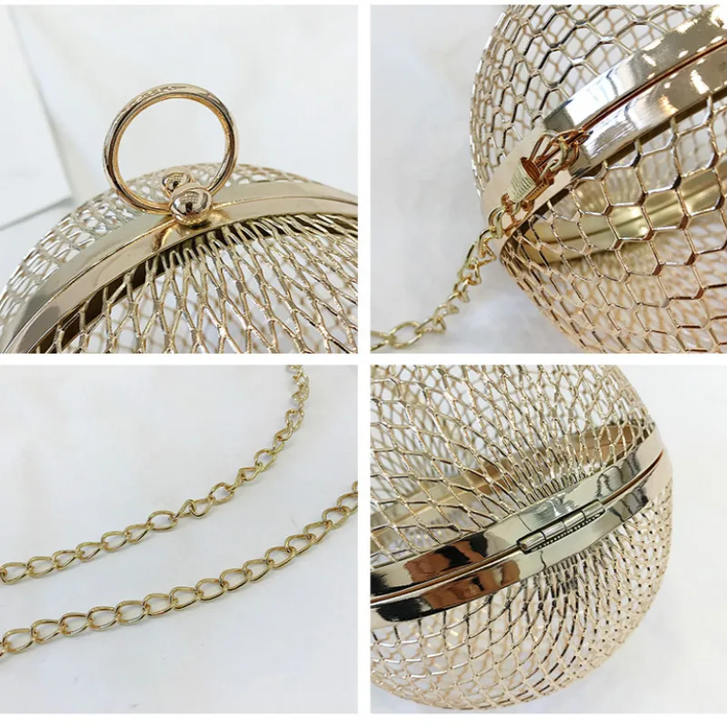 Fashion Hollow Women's Shoulder Bags Exquisite Metal Round Chains Crossbody Bags For Women High Quality Mini Lady Messenger Bag
Fashion Hollow Women's Shoulder Bags Exquisite Metal Round Chains Crossbody Bags For Women High Quality Mini Lady Messenger Bag