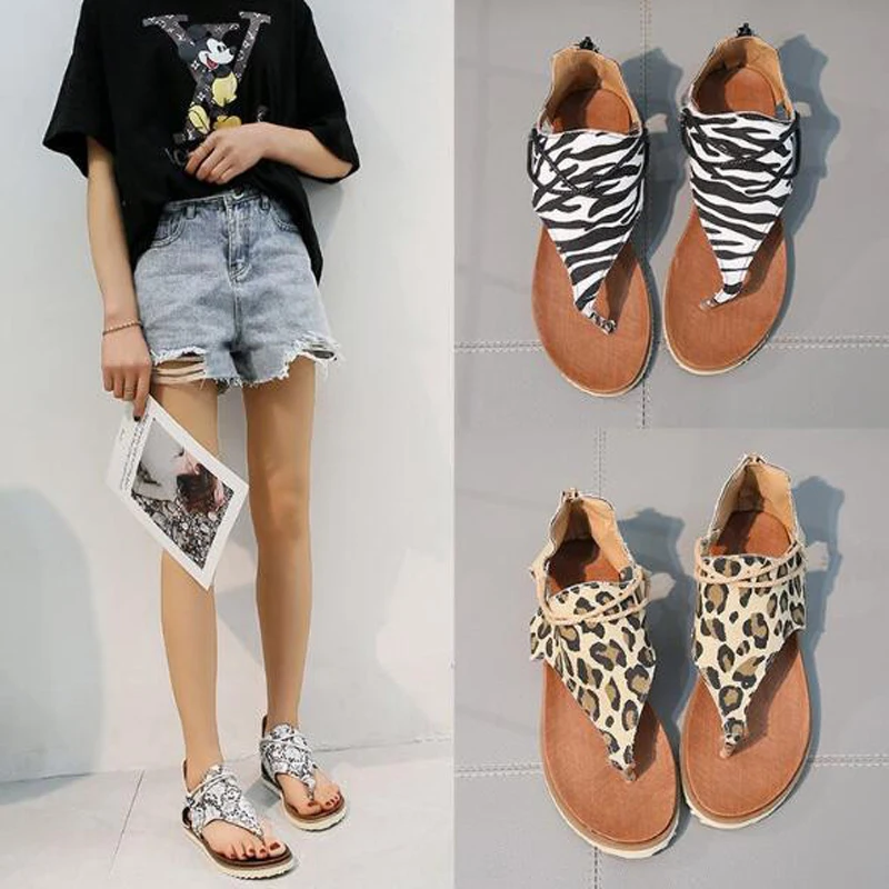 Summer Sandals Women Leopard Print Flat Sandals Ladies Casual Gladiator Sandals Comfortable Women Sandalias De Verano Para Mujer
Summer Sandals Women Leopard Print Flat Sandals Ladies Casual Gladiator Sandals Comfortable Women Sandalias De Verano Para Mujer