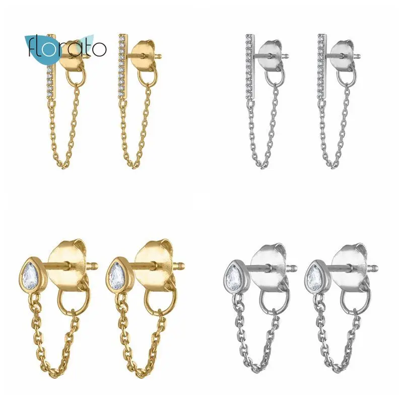 925 Silver Ear Needle Chain Pendant Stud Earring for Women Minimalist Tassel Crystal Earring Fashion Korean Female Daily Jewelry
925 Silver Ear Needle Chain Pendant Stud Earring for Women Minimalist Tassel Crystal Earring Fashion Korean Female Daily Jewelry