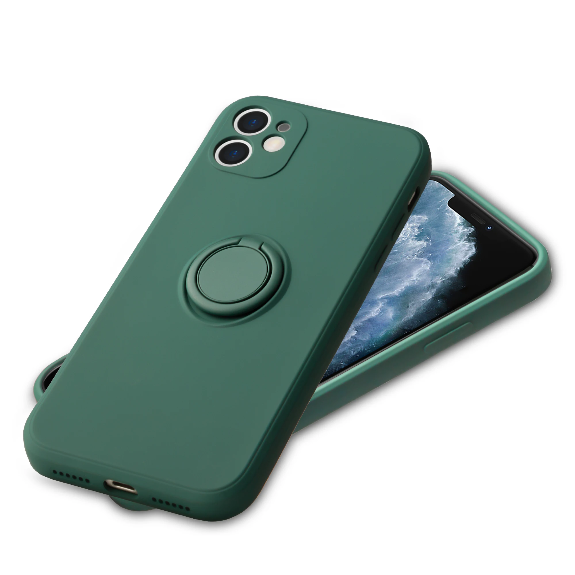 Magnetic Ring Holder Silicone Case For Apple Iphone 12 11 Pro Max Mini Shockproof Soft Liquid Cover with Camera Protector Shell 
Magnetic Ring Holder Silicone Case For Apple Iphone 12 11 Pro Max Mini Shockproof Soft Liquid Cover with Camera Protector Shell
