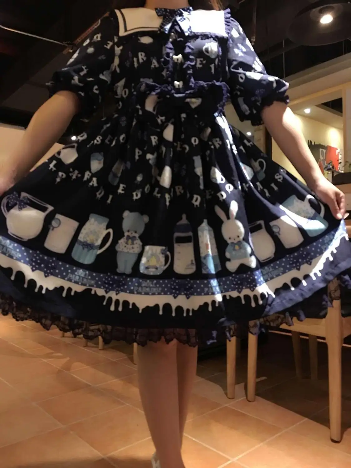 Japanese princess sweet lolita dress court vintage high waist cute printing victorian dress kawaii girl gothic lolita cos loli 
Japanese princess sweet lolita dress court vintage high waist cute printing victorian dress kawaii girl gothic lolita cos loli