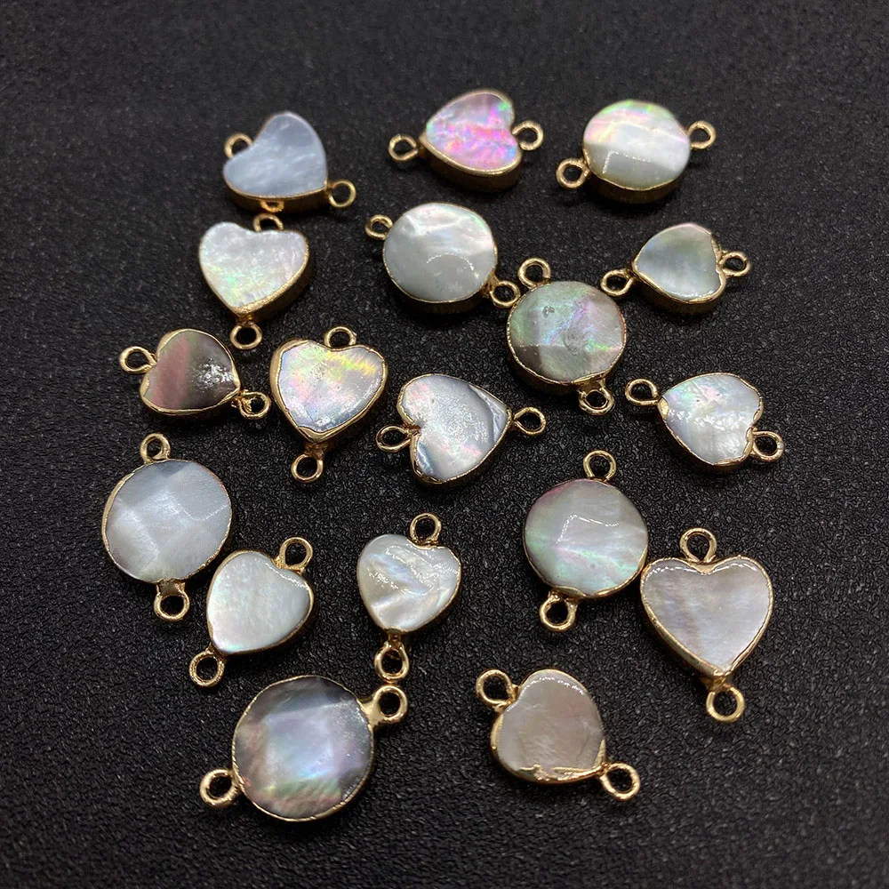 1pcs Natural Shell Pendant Heart-shaped Connector Necklace Bracelet Accessories DIY Jewelry Making Lady Charm Supplies Crafts
1pcs Natural Shell Pendant Heart-shaped Connector Necklace Bracelet Accessories DIY Jewelry Making Lady Charm Supplies Crafts