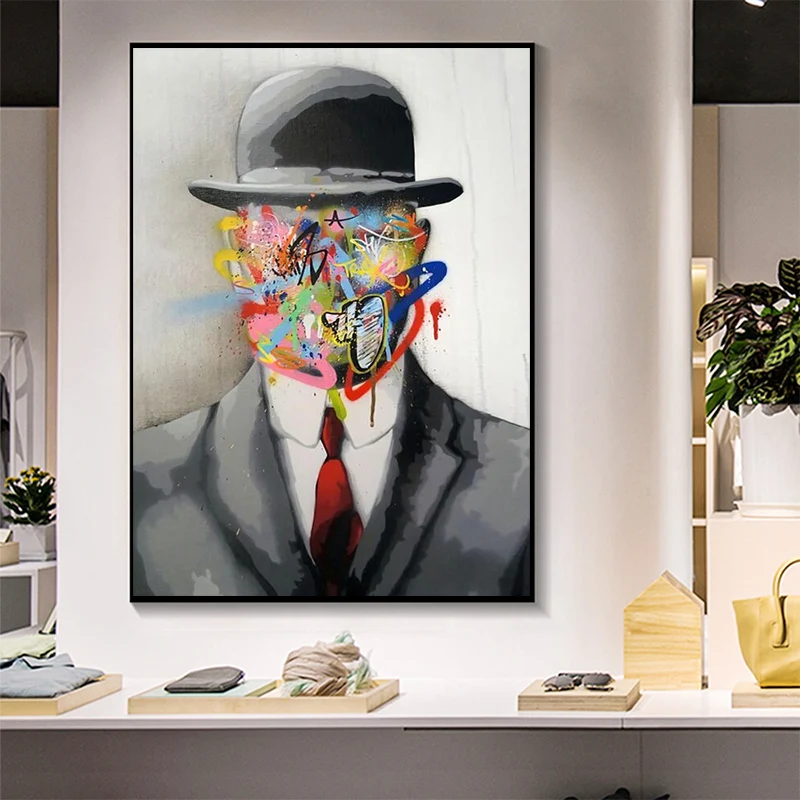 Graffiti Gentleman Face Canvas Art Posters Abstract Street Wall Art Posters on Art Prints Cuadros Picture for Living Room Decor
Graffiti Gentleman Face Canvas Art Posters Abstract Street Wall Art Posters on Art Prints Cuadros Picture for Living Room Decor