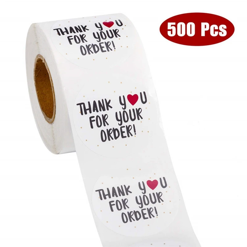 500Pcs/Roll Thank You For Your Order Stickers Labels White Labels For Gift Card Store Business Packaging Scrapbooking Sticker
500Pcs/Roll Thank You For Your Order Stickers Labels White Labels For Gift Card Store Business Packaging Scrapbooking Sticker
