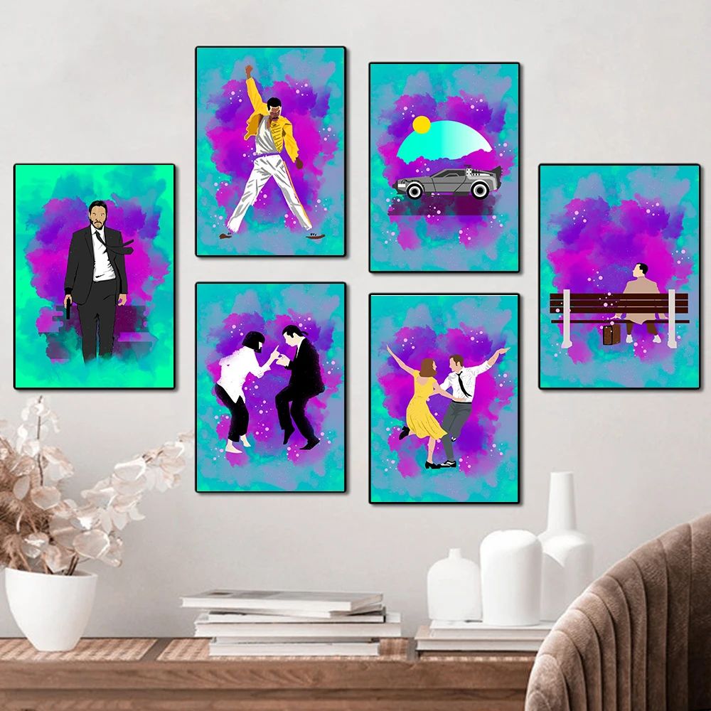 Pulp Fiction Poster Art Print Classic Movie La la land Color Poster Minimalist Wall Art Canvas Painting Wall Pictures Home Decor
Pulp Fiction Poster Art Print Classic Movie La la land Color Poster Minimalist Wall Art Canvas Painting Wall Pictures Home Decor