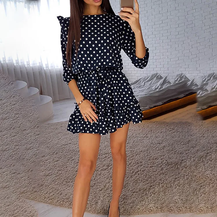 Europe and America women's wear 2021 new autumn high quality Chiffon printed temperament commuter dress
Europe and America women's wear 2021 new autumn high quality Chiffon printed temperament commuter dress
