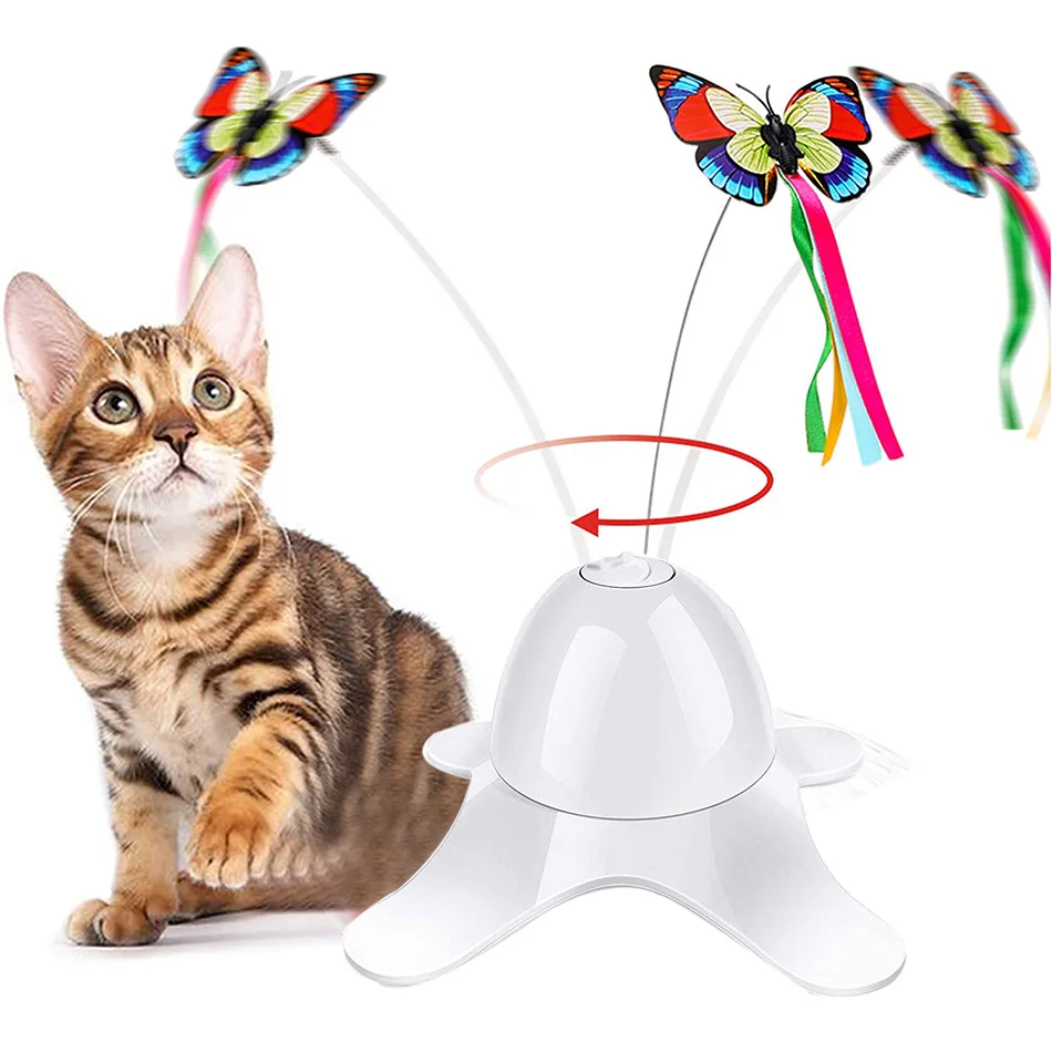 Smart Cat Toy Interactive Electric Rotating 360 Butterfly Game Toy For Cat kitten Play Teaser Automatic Toy Acessory
Smart Cat Toy Interactive Electric Rotating 360 Butterfly Game Toy For Cat kitten Play Teaser Automatic Toy Acessory