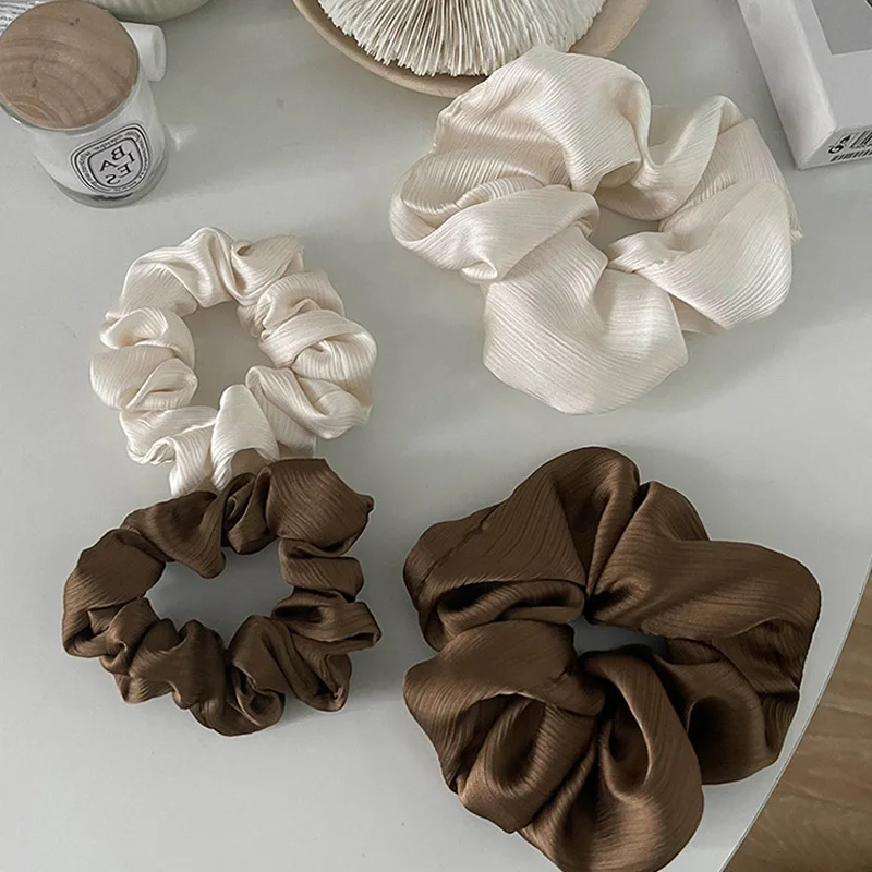 1PC Pleated Silk Solid Color Hair Ties Scrunchie Elastic Hair Bands Women Luxury Soft Hair Accessories Ponytail Holder Hair Rope
1PC Pleated Silk Solid Color Hair Ties Scrunchie Elastic Hair Bands Women Luxury Soft Hair Accessories Ponytail Holder Hair Rope