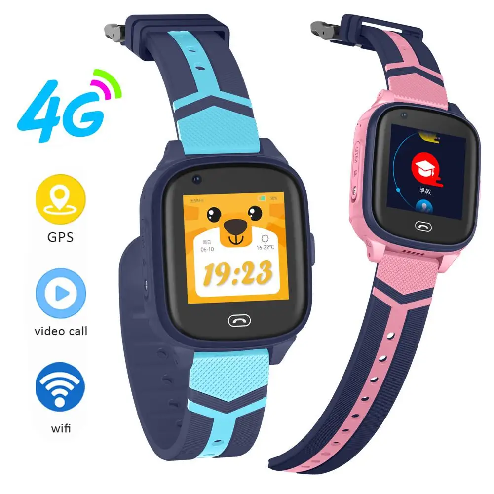 Детские часы с функцией SOS видеозвонка GPS LBS Wifi трекер детские 4G Смарт-часы телефон