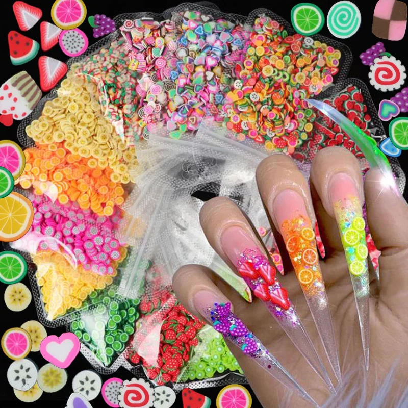 3D Mixed Fruit Candy Tiny Slice Binder Polymer Clay Strawberry Grape DIY Nail Design Accessories Tool Nail Art Decoration
3D Mixed Fruit Candy Tiny Slice Binder Polymer Clay Strawberry Grape DIY Nail Design Accessories Tool Nail Art Decoration