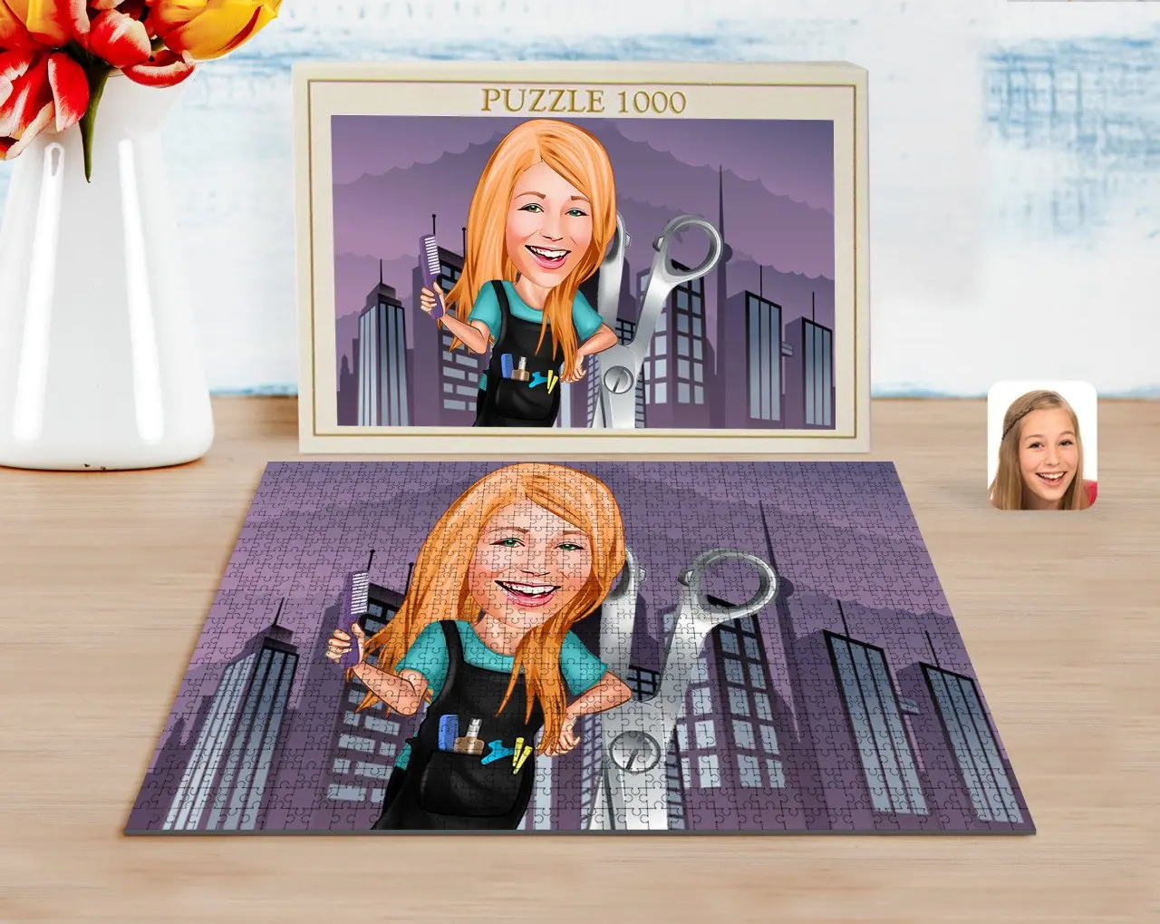 Personalized Women 'S Hairdressing Caricature of 1000 Piece Professional Puzzle-1
Personalized Women 'S Hairdressing Caricature of 1000 Piece Professional Puzzle-1