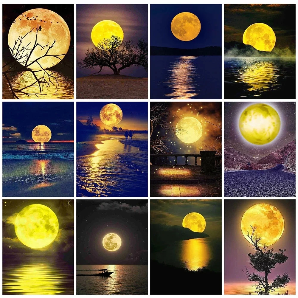 5D Diy Full Square / Round Diamond Painting Landscape Moon Diamond Embroidery Seaside Cross Stitch Rhinestone Mosaic Home Decor 
5D Diy Full Square / Round Diamond Painting Landscape Moon Diamond Embroidery Seaside Cross Stitch Rhinestone Mosaic Home Decor