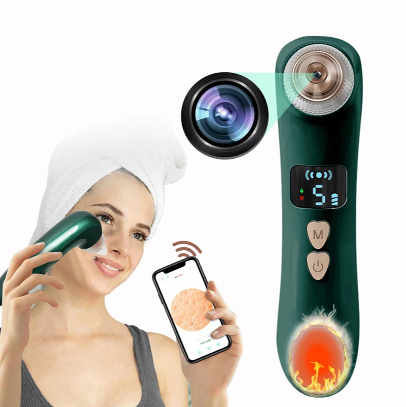 

Visual Blackhead Remover Vacuum Pore Cleaner Acne Remover Electric Heating Nose Face Deep Cleansing WIFI Microscope Camera