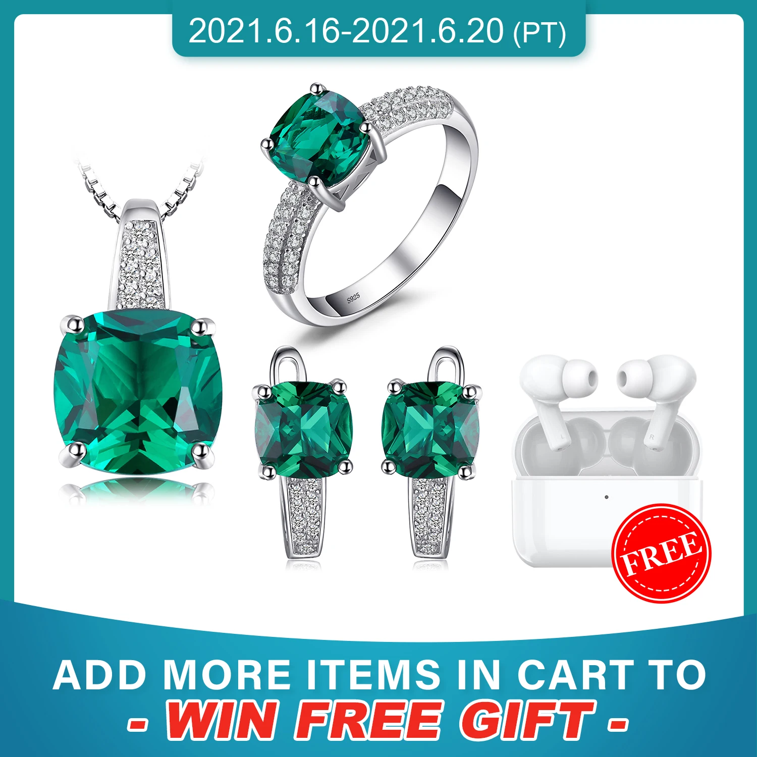 JewelryPalace Created Emerald Ring Pendant Hoop Earrings Wedding Jewelry Sets 925 Sterling Silver Jewelry Gemstone Fine Jewelry
JewelryPalace Created Emerald Ring Pendant Hoop Earrings Wedding Jewelry Sets 925 Sterling Silver Jewelry Gemstone Fine Jewelry