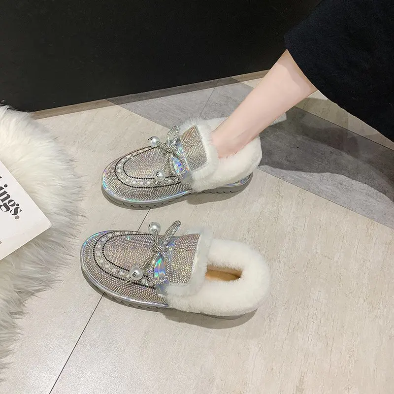 Winter Women Boots Fashion Ankle Snow Flat Platform Classic Slip-on Plus Velvet To Keep Warm Bling crystal Non-slip Elegant shoe
Winter Women Boots Fashion Ankle Snow Flat Platform Classic Slip-on Plus Velvet To Keep Warm Bling crystal Non-slip Elegant shoe