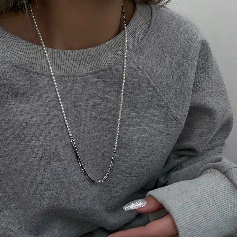 Design Double Layered Natural Freshwater Pearl Necklace Female Korean Simple Temperament Clavicle Chain
Design Double Layered Natural Freshwater Pearl Necklace Female Korean Simple Temperament Clavicle Chain