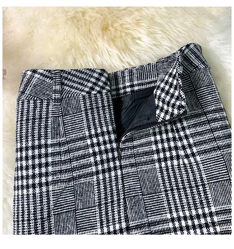 2020 Vintage Plaid Skirts Womens High Waist With Belt Korean Winter Thick Saia Jupe Femme
2020 Vintage Plaid Skirts Womens High Waist With Belt Korean Winter Thick Saia Jupe Femme