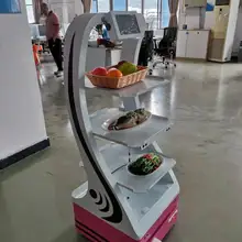 Warehouse Collaborative smart robot / Pizza coffee shop conveyor robot dinning car / Cue broadcast AGV delivery robot