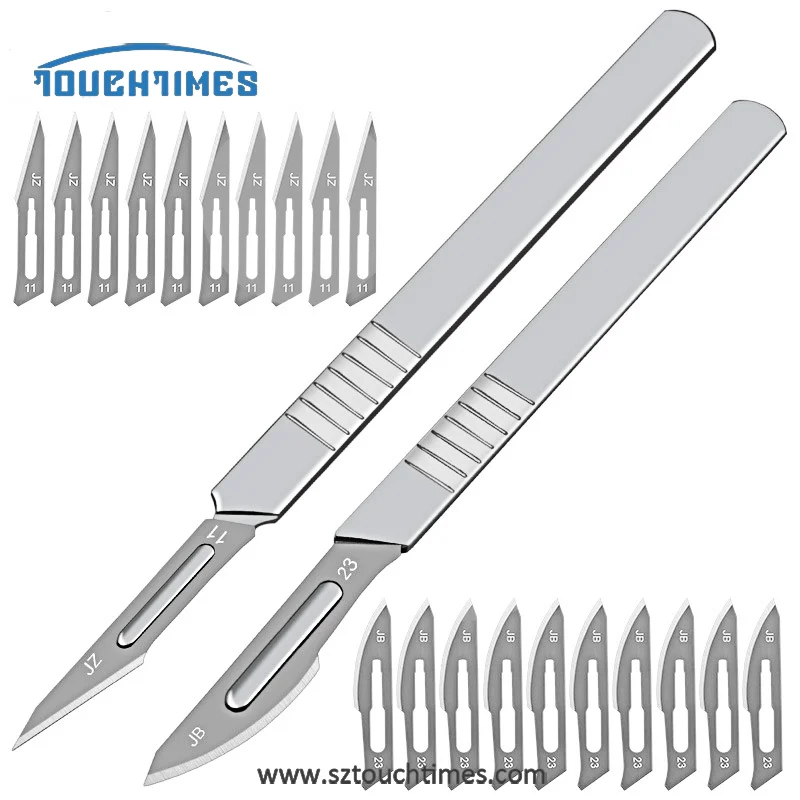 11PCS 11# 23# Carbon Steel Animal or Surgical Scalpel Blades + Handle Scalpel DIY Cutting Tool PCB Repair
11PCS 11# 23# Carbon Steel Animal or Surgical Scalpel Blades + Handle Scalpel DIY Cutting Tool PCB Repair