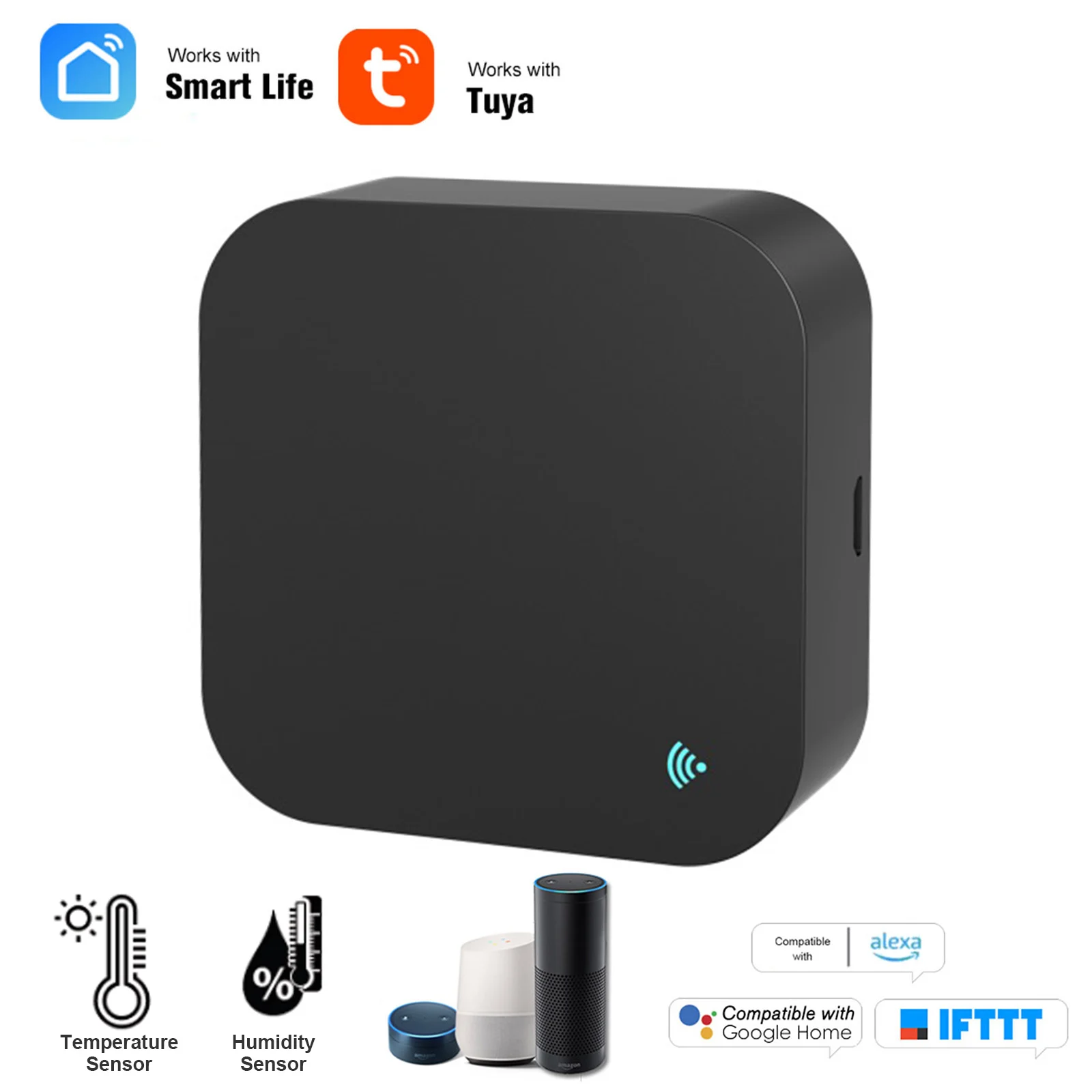 WiFi-ИК-концентратор дистанционного управления с датчиком температуры и влажности Wi-Fi (2,4 ГГц) с поддержкой инфракрасного универсального пуль...
WiFi-ИК-концентратор дистанционного управления с датчиком температуры и влажности Wi-Fi (2,4 ГГц) с поддержкой инфракрасного универсального пуль...