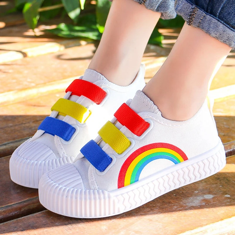New Autumn Kids Sneakers For Girls Fashion Rainbow Children Canvas Shoes Boys Comfortable Wild Casual Shoes Flats Non Slip Shoes
New Autumn Kids Sneakers For Girls Fashion Rainbow Children Canvas Shoes Boys Comfortable Wild Casual Shoes Flats Non Slip Shoes