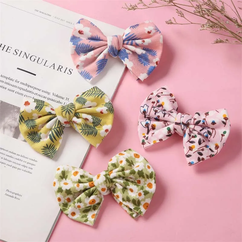 Baby Hairclips Floral Printing Big Bows Hair Pin For Children Cotton Barrette Kids School Girls Vocation Hair Accessories
Baby Hairclips Floral Printing Big Bows Hair Pin For Children Cotton Barrette Kids School Girls Vocation Hair Accessories