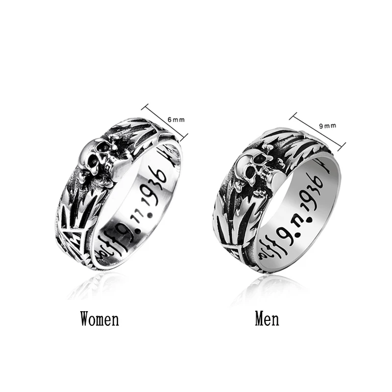 Gothic Skull Men's Ring Punk 316L Stainless Steel Skull Couple Ring For Men And Women A Lifetime Love Fashion Jewelry Size 6-13
Gothic Skull Men's Ring Punk 316L Stainless Steel Skull Couple Ring For Men And Women A Lifetime Love Fashion Jewelry Size 6-13