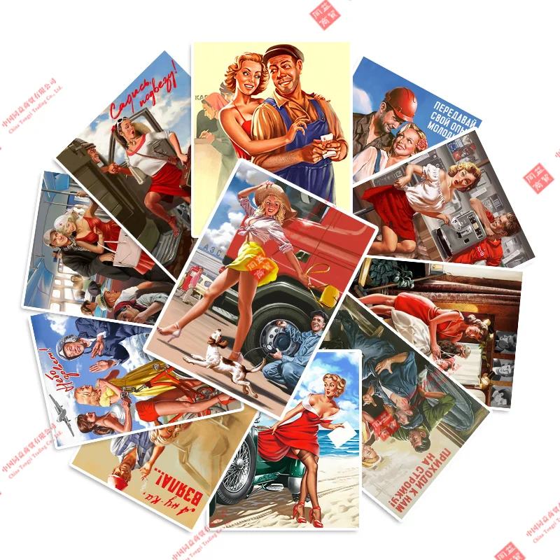Funny USSR Russian Soviet Vintage Pin Up Sexy Girls Poster Sticker for Wall Painting RV Auto Motocross Racing Laptop Wall
Funny USSR Russian Soviet Vintage Pin Up Sexy Girls Poster Sticker for Wall Painting RV Auto Motocross Racing Laptop Wall