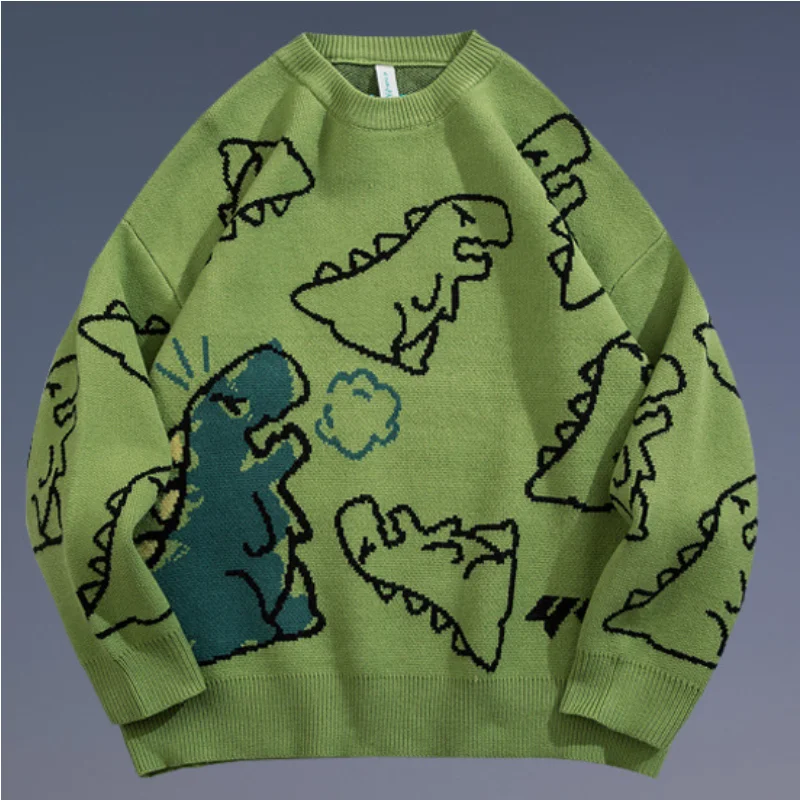Men Hip Hop Dinosaur Sweater Cartoon Casual Loose Knitted Pullover Autumn Winter Men Oversized Sweater Couple Unisex
Men Hip Hop Dinosaur Sweater Cartoon Casual Loose Knitted Pullover Autumn Winter Men Oversized Sweater Couple Unisex