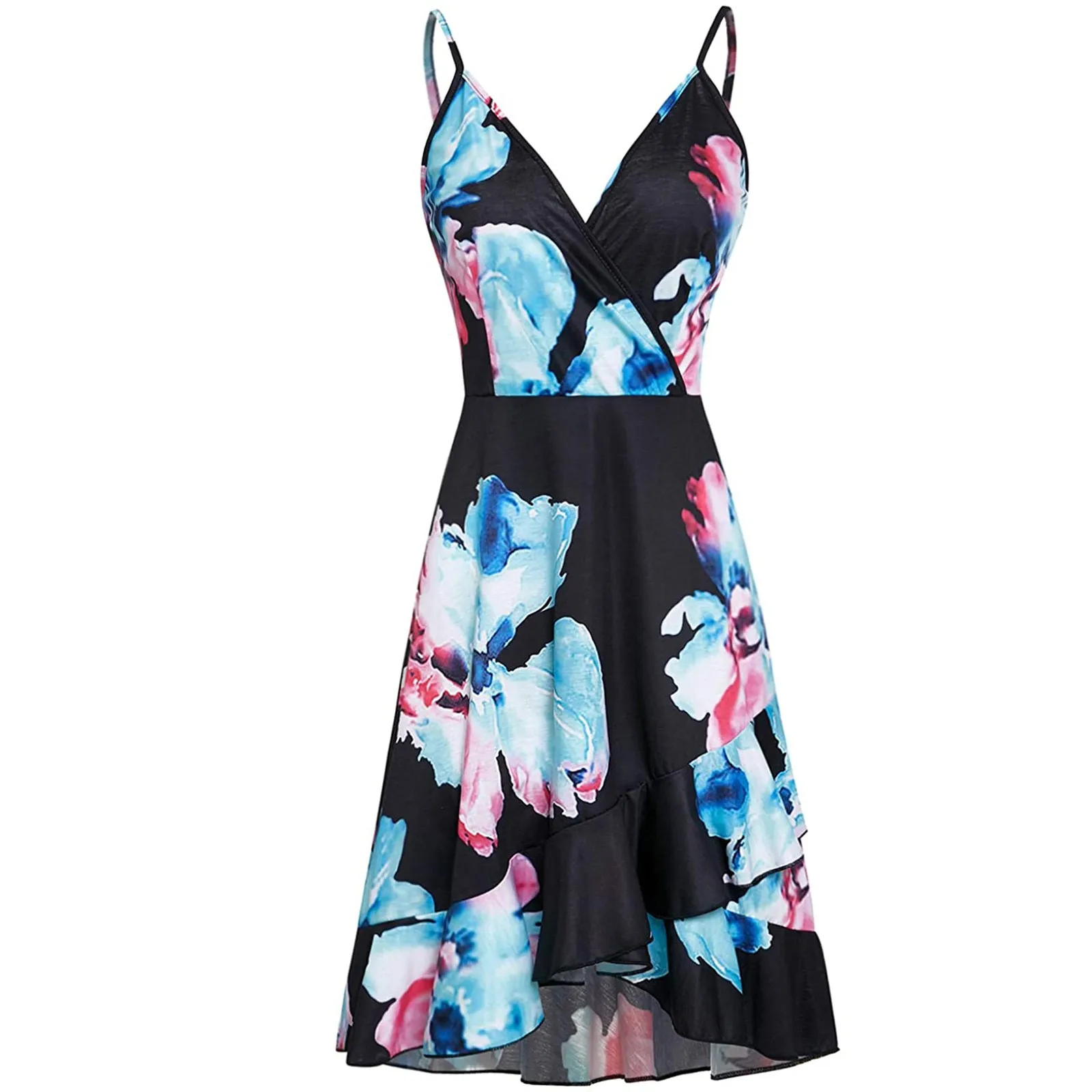 Women Casual Print V-Neck Sleeveless Sling Dress vestido de mujer summer dress Fashion Vestidos Beach Sundress
Women Casual Print V-Neck Sleeveless Sling Dress vestido de mujer summer dress Fashion Vestidos Beach Sundress
