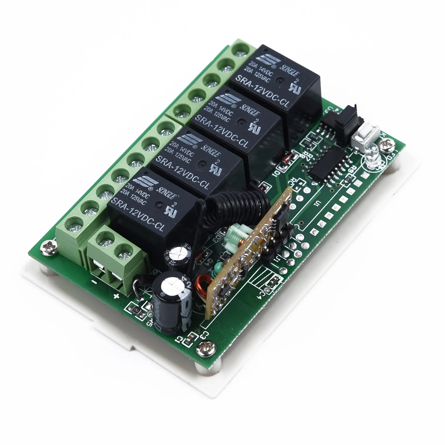 Wireless Remote Control Switch DC12V 4CH 433MHz Home Door Garage Remote Key Relay Remote Controller Transmitter Receiver Kit
Wireless Remote Control Switch DC12V 4CH 433MHz Home Door Garage Remote Key Relay Remote Controller Transmitter Receiver Kit