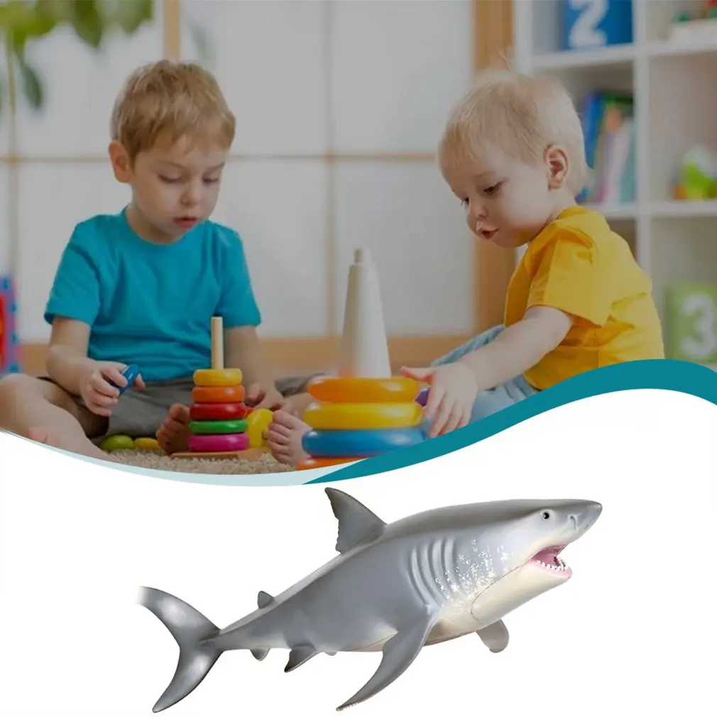 Имитация океана игрушка орнамент морское животное великая белая акула подводный