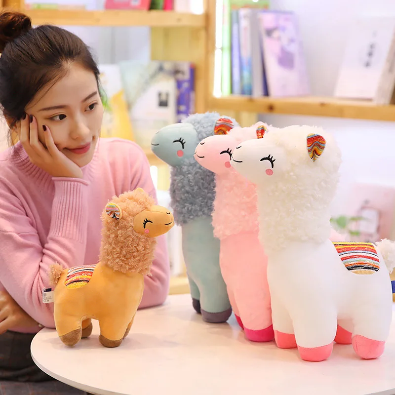 1pc 35cm New Style Cute Alpaca Plush Toy Vicugna Pacos Soft Alpacasso Sheep Lama Stuffed Animal Doll Brinquedos For Kid | Игрушки и