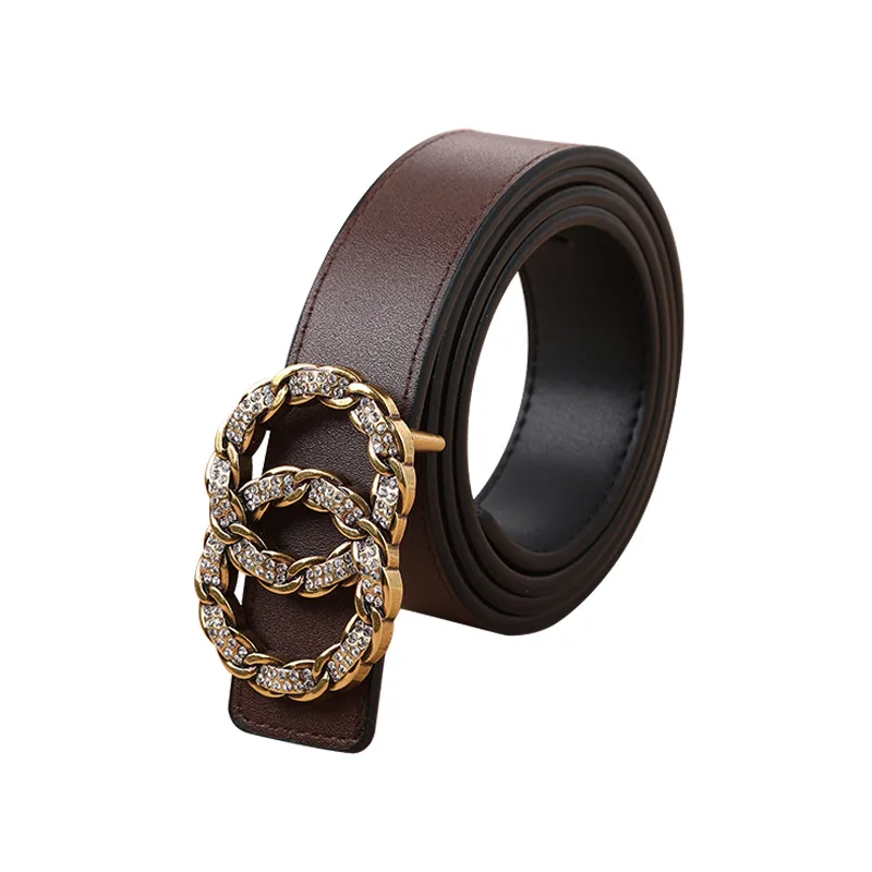 New belt women's leather diamond belt double-ringed diamond dress pants belt quickly sold out amazon explosion designer belt
New belt women's leather diamond belt double-ringed diamond dress pants belt quickly sold out amazon explosion designer belt