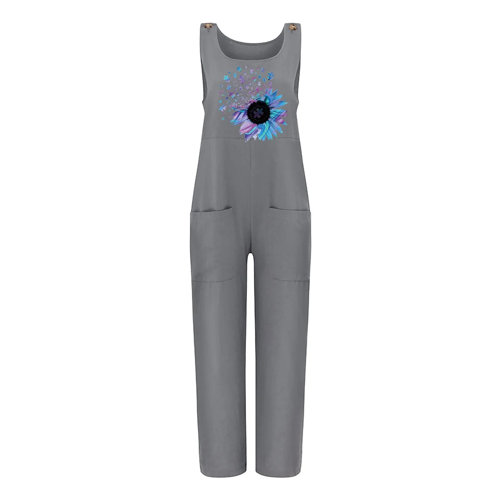 Women Casual Boho Jumpsuit Flower Print Bodysuit Pocket Women Romper Long Playsuit Strap Button Jumpsuit Mujer
Women Casual Boho Jumpsuit Flower Print Bodysuit Pocket Women Romper Long Playsuit Strap Button Jumpsuit Mujer