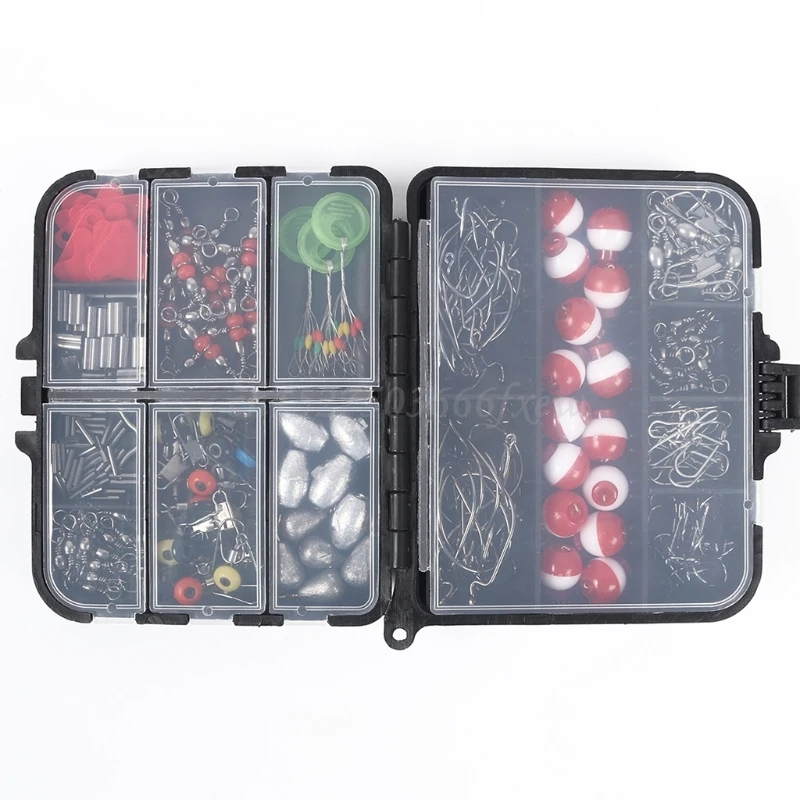 263 Pcs Fishing Accessories Kit Set with Tackle Box Swivels Snaps Sinker Slides R9CE
263 Pcs Fishing Accessories Kit Set with Tackle Box Swivels Snaps Sinker Slides R9CE