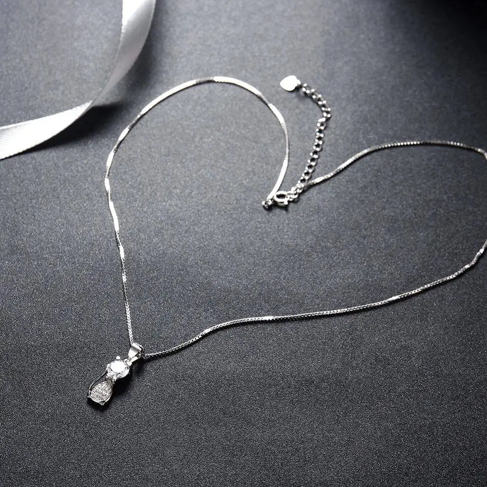ZEMIOR 925 Sterling Silver Girl Pendant Necklaces Cute Cat With Cubic Zirconia Necklace For Women Anniversary Fine Jewelry New
ZEMIOR 925 Sterling Silver Girl Pendant Necklaces Cute Cat With Cubic Zirconia Necklace For Women Anniversary Fine Jewelry New