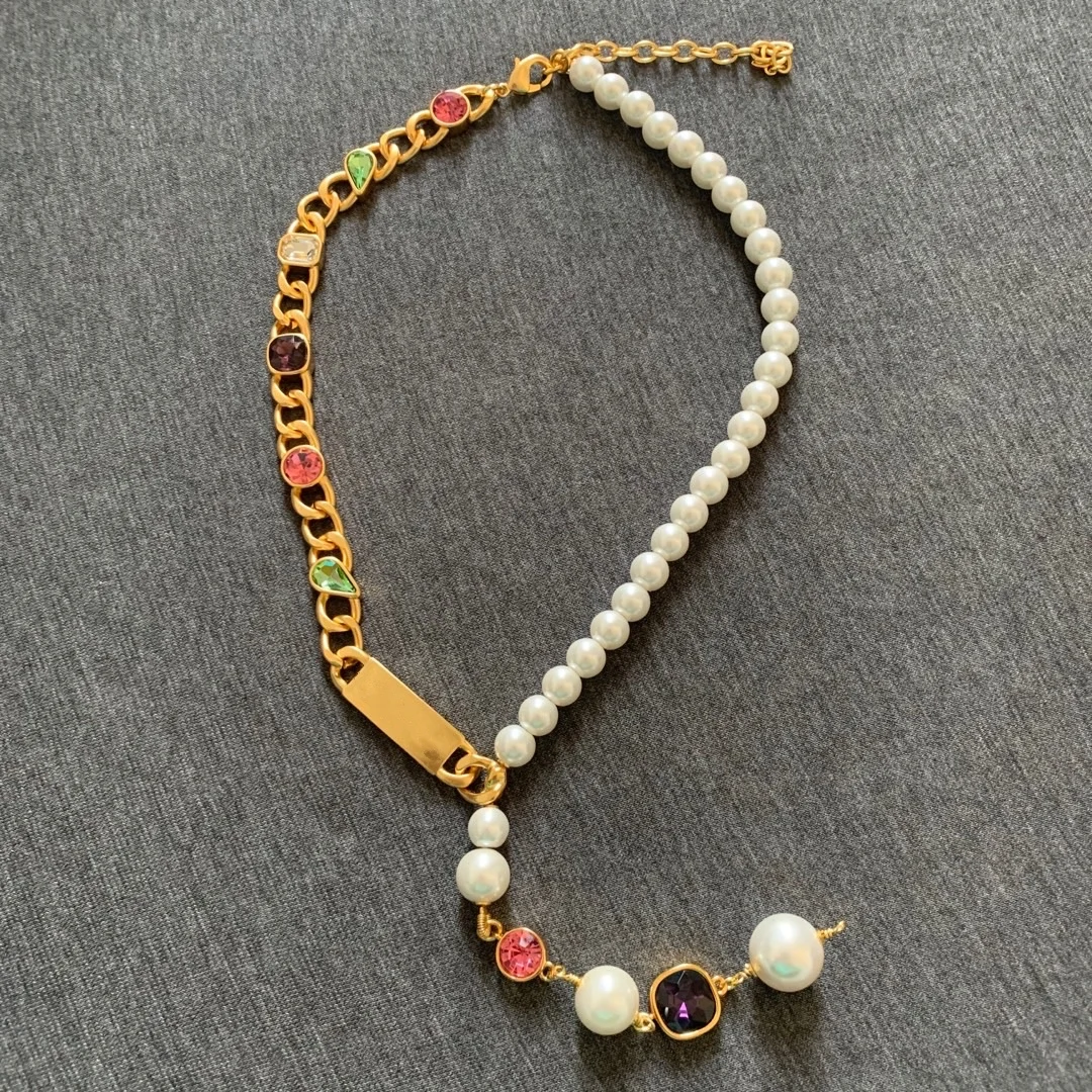 2021 Brand Fashion Jewelry Women Vintage Colorful Crystal Pearls Chain Necklace Party Fine Top Quality New Design
2021 Brand Fashion Jewelry Women Vintage Colorful Crystal Pearls Chain Necklace Party Fine Top Quality New Design