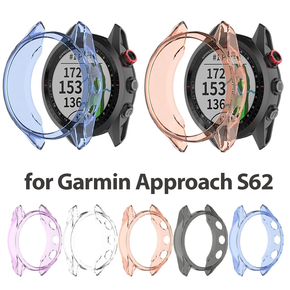 Защитный чехол для смарт-часов Garmin Approach S62, тонкий бампер из ТПУ 
Защитный чехол для смарт-часов Garmin Approach S62, тонкий бампер из ТПУ