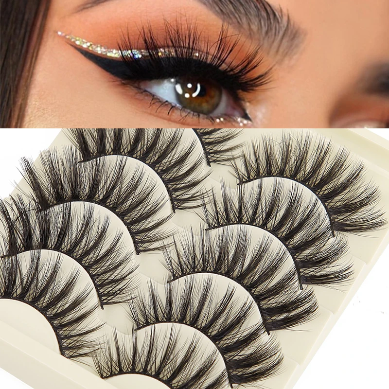 3D False Eyelashes 5 Pairs Imitation Mink Hair Handmade Natural Long Soft Wispies Fluffies Series Eyelash Makeup Extension Tools
3D False Eyelashes 5 Pairs Imitation Mink Hair Handmade Natural Long Soft Wispies Fluffies Series Eyelash Makeup Extension Tools