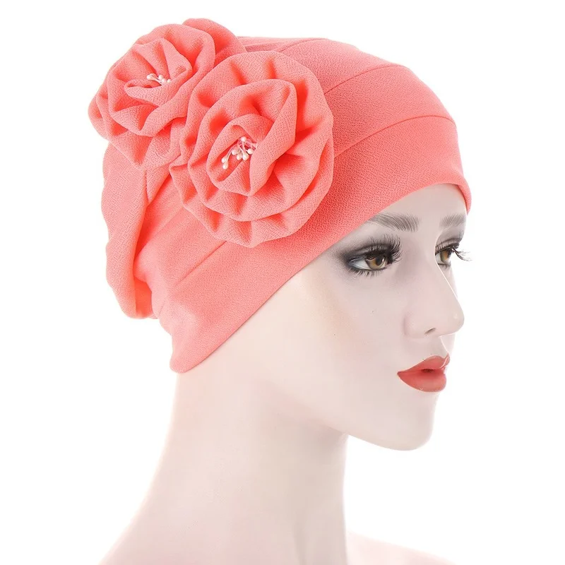 Indian Turban Hat Double Outer Flower Muslim Solid Color Pleated Wholesale Muslim Dress Hijab Cap Hair Accessories
Indian Turban Hat Double Outer Flower Muslim Solid Color Pleated Wholesale Muslim Dress Hijab Cap Hair Accessories