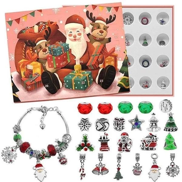 2021 Christmas Countdown Calendar Countdown Children's Christmas Advent Calendar Box Gift DIY Bracelet Beads Set Surprise Box
2021 Christmas Countdown Calendar Countdown Children's Christmas Advent Calendar Box Gift DIY Bracelet Beads Set Surprise Box