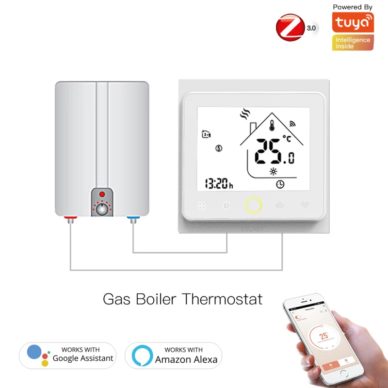 ZigBee Tuya WiFi Smart Thermostat, Electric Floor Heating Water/Gas Boiler Temperature Remote Controller For Google Home, Alexa
ZigBee Tuya WiFi Smart Thermostat, Electric Floor Heating Water/Gas Boiler Temperature Remote Controller For Google Home, Alexa