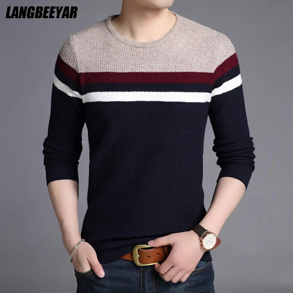 High Quality New Fashion Brand Crew Neck Knitted Jumper Men Pullover Striped Sweater Autum Winter Slim Fit Casual Men Clothes
High Quality New Fashion Brand Crew Neck Knitted Jumper Men Pullover Striped Sweater Autum Winter Slim Fit Casual Men Clothes