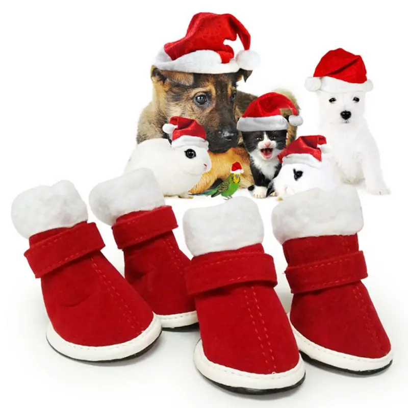 Red Pet Christmas Shoes Wear-Resistant Anti Slip Winter Warm Plush Boots For Small Medium Large Dog Cat
Red Pet Christmas Shoes Wear-Resistant Anti Slip Winter Warm Plush Boots For Small Medium Large Dog Cat