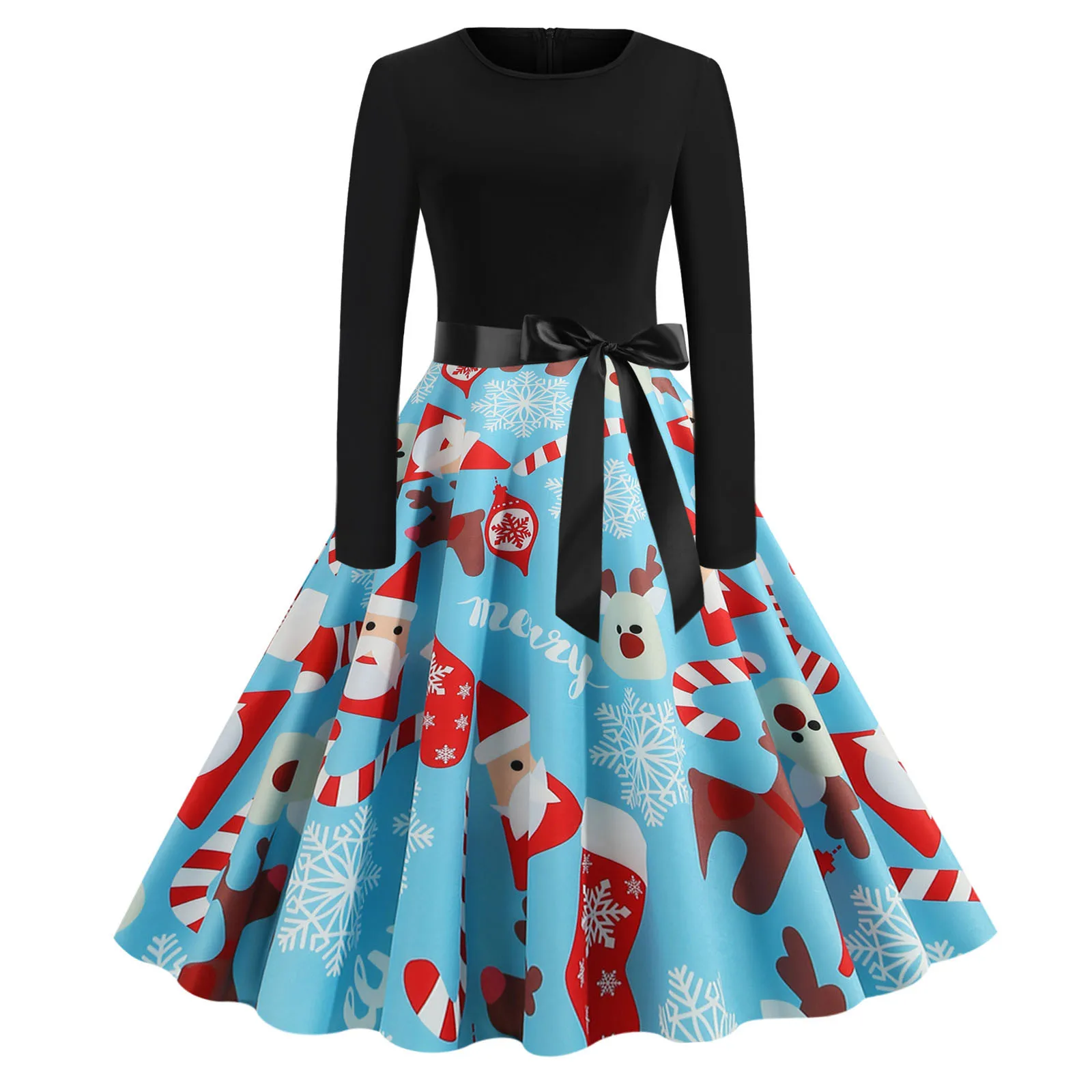 Women's Dress Christmas Printed Round Neck Long Sleeve 1950s Housewife Evening Party Prom Vintage Dresses
Women's Dress Christmas Printed Round Neck Long Sleeve 1950s Housewife Evening Party Prom Vintage Dresses