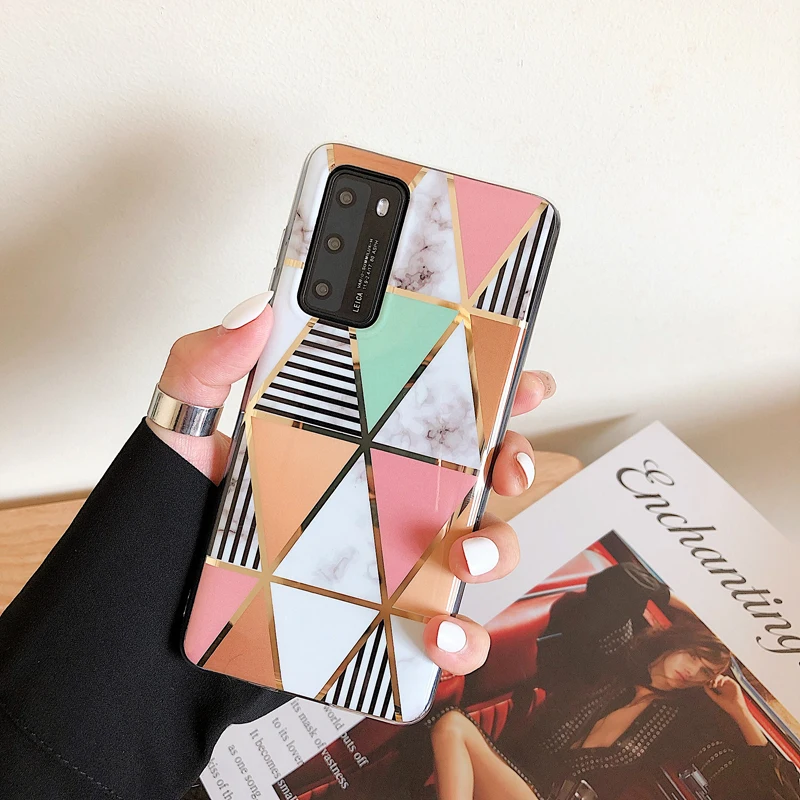 Чехол для Asus Rog Phone 3 мягкий силиконовый противоударный с мраморным узором