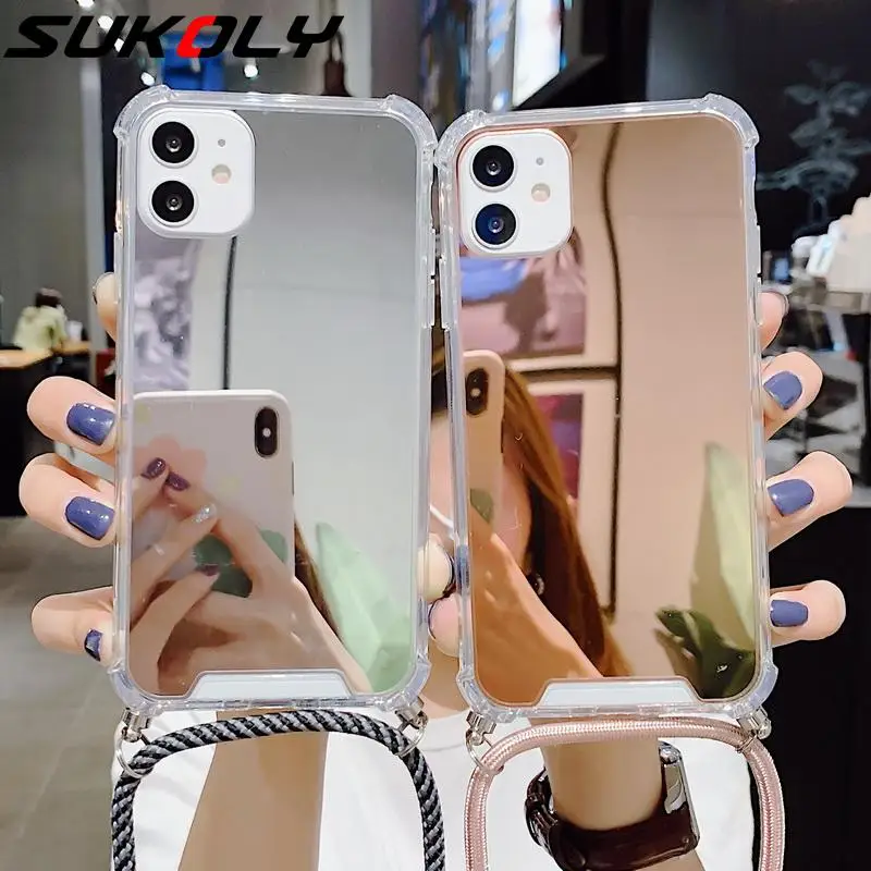 Strap Cord Chain Tape Necklace Lanyard Phone Case For iPhone 13 12 11 Pro X XR XS Max 6 6s 7 8 Plus Acrylic Mirror Back Cover
Strap Cord Chain Tape Necklace Lanyard Phone Case For iPhone 13 12 11 Pro X XR XS Max 6 6s 7 8 Plus Acrylic Mirror Back Cover