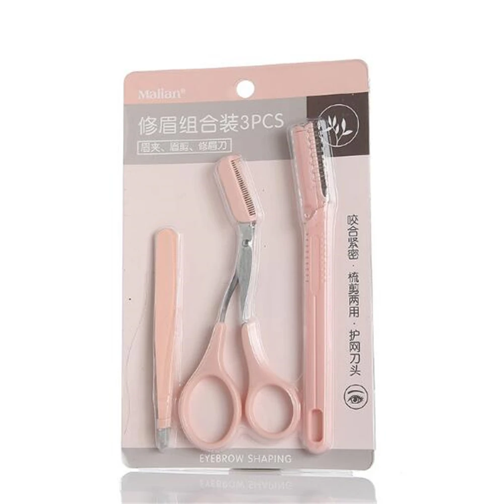 3pcs/set Portable Eyebrow Trimmer Kit Eyebrow Razor Set Eyebrow Scissors Comb Eye Brow Shaper Shaver Face Razor for Women Makeup
3pcs/set Portable Eyebrow Trimmer Kit Eyebrow Razor Set Eyebrow Scissors Comb Eye Brow Shaper Shaver Face Razor for Women Makeup