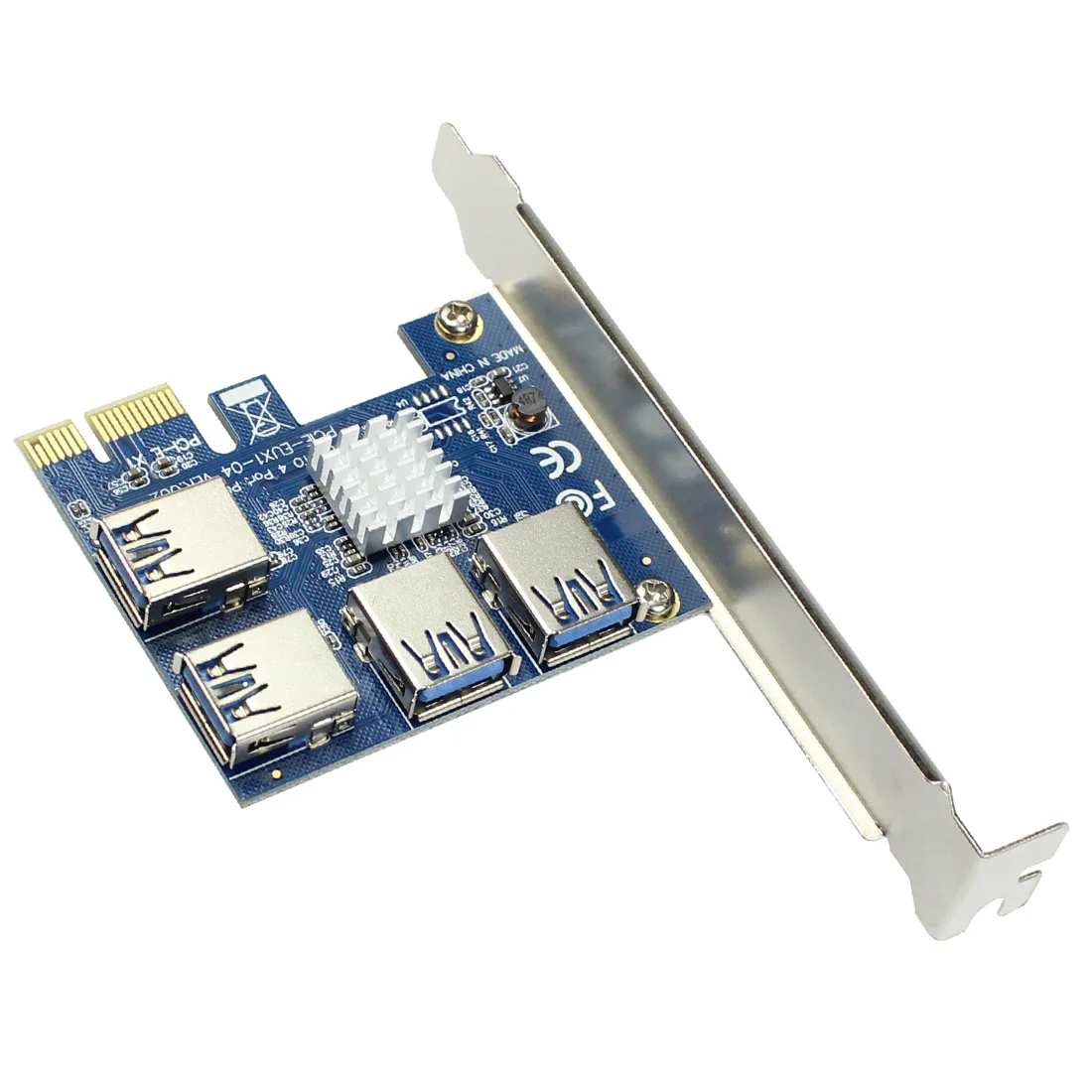 60 см PCIe от 1 до 4 16X Riser Card PCI E 1X USB Adapter Port Multiplier для BTC Bitcoin Miner Mining|Платы расширения| |